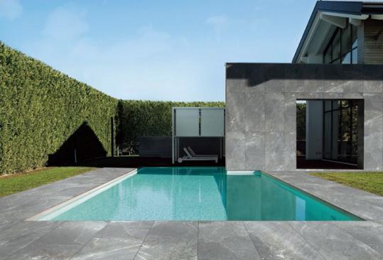 pool surrounding large format outdoor tile