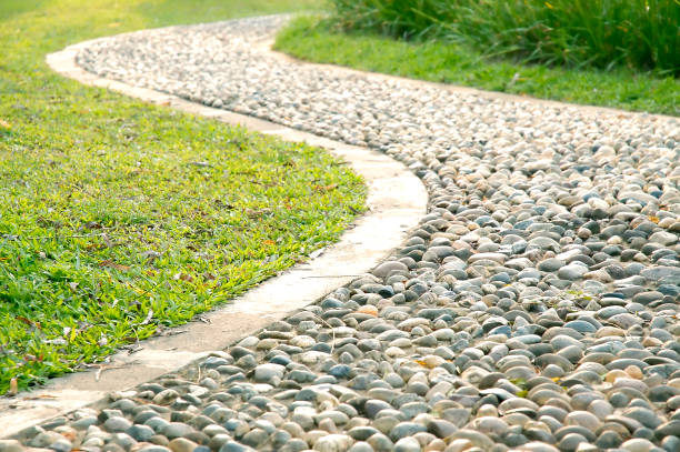 natural cobblestone pathway