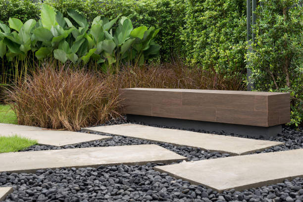 stepping stone pavers with gravel
